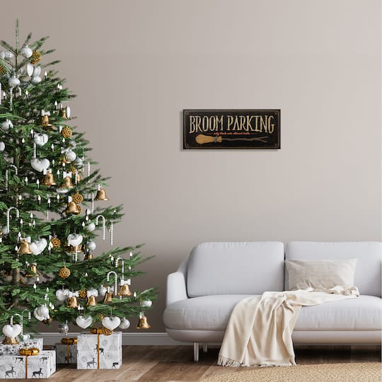 Stupell Industries Broom Parking Black Cats Allowed Canvas Wall Art